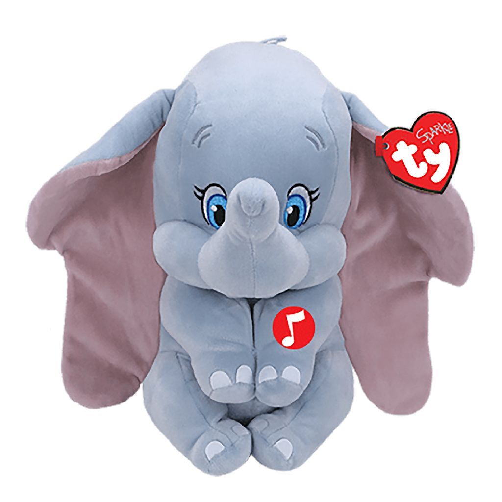 TY Beanie Boos Sparkle Knuffel Disney Dumbo + Geluid 24 cm