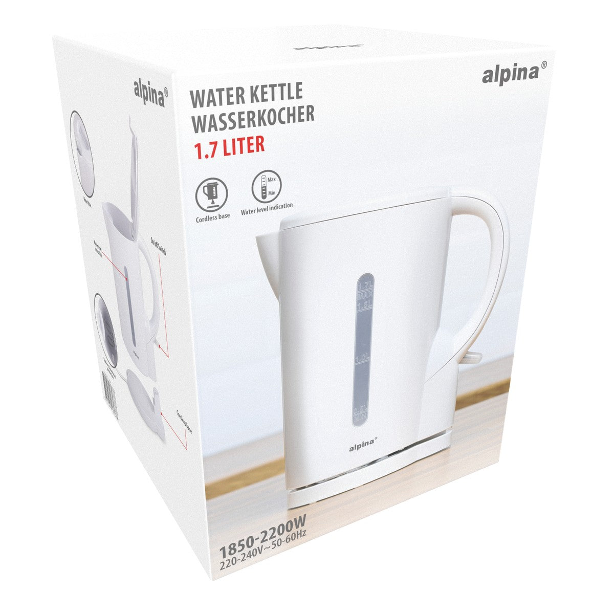 Water Kettle 1,7L White