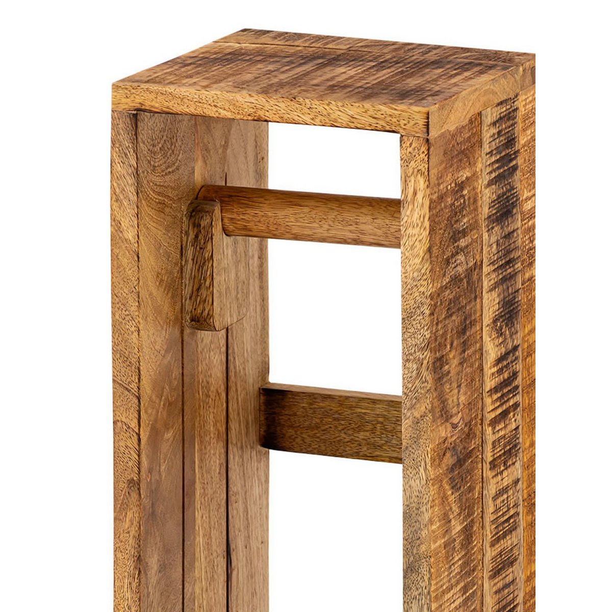 Toiletpapierhouder mangohout 17x17 H 65 cm