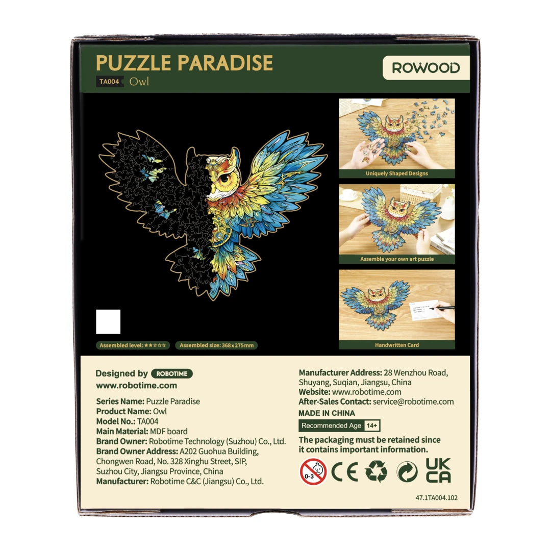 Houten Legpuzzel Uil