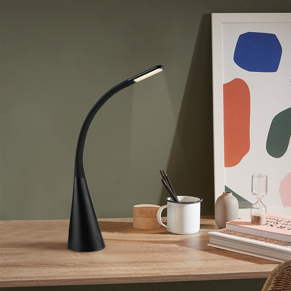 Touch Led Bureaulamp 4W Zwart - Verstelbaar