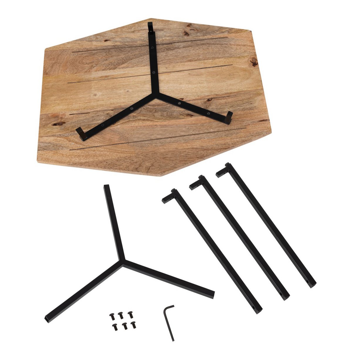 Salontafel mangohout met metalen frame