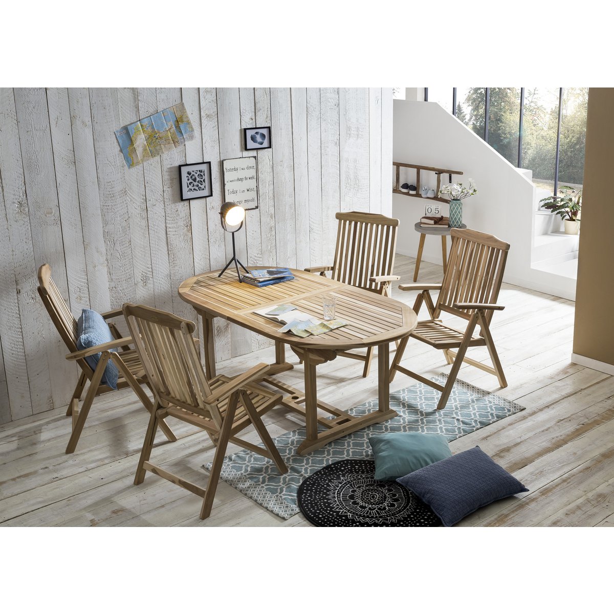 Tuinset 5-delig teak