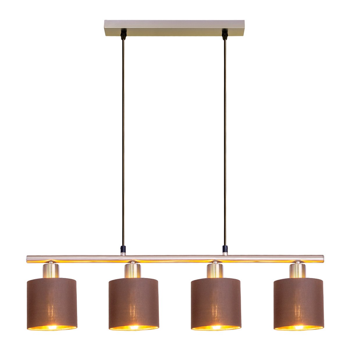 Hanglamp "Maron" 4 spots lengte 71,5 cm Bruin