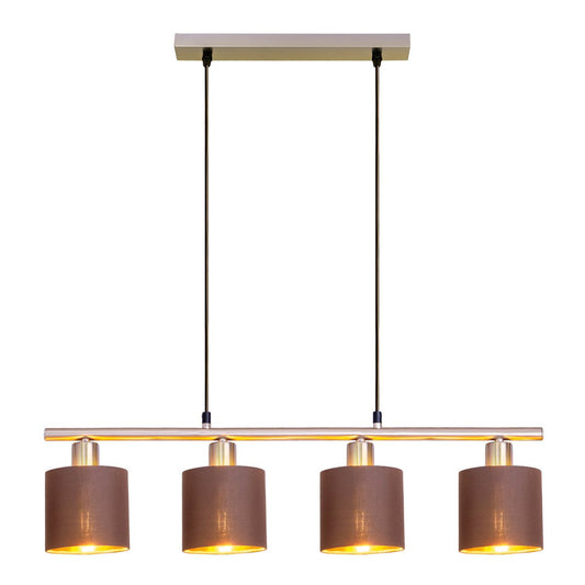 Hanglamp "Maron" 4 spots lengte 71,5 cm Bruin