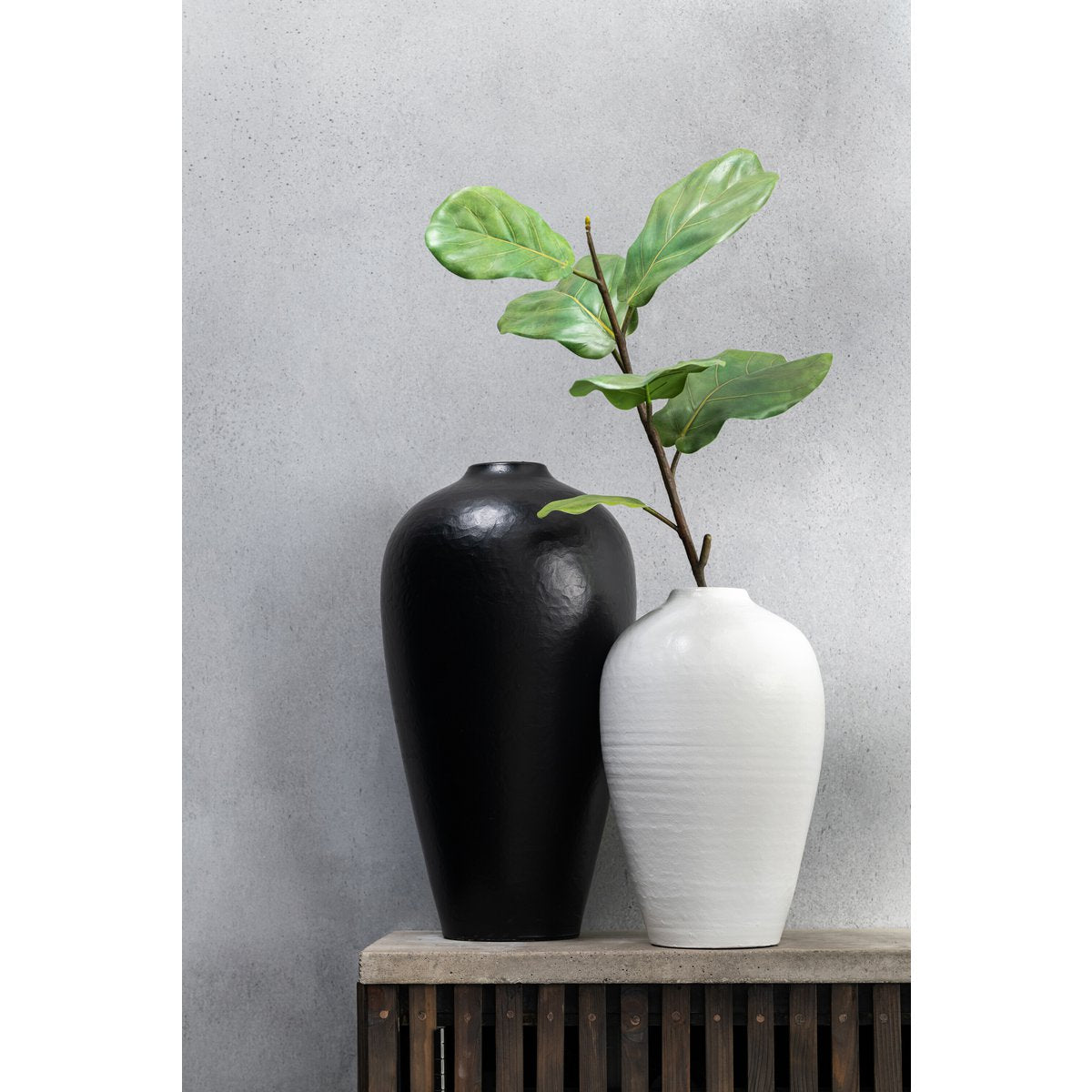 J-Line vaas - keramiek - wit - small - 35 cm hoog