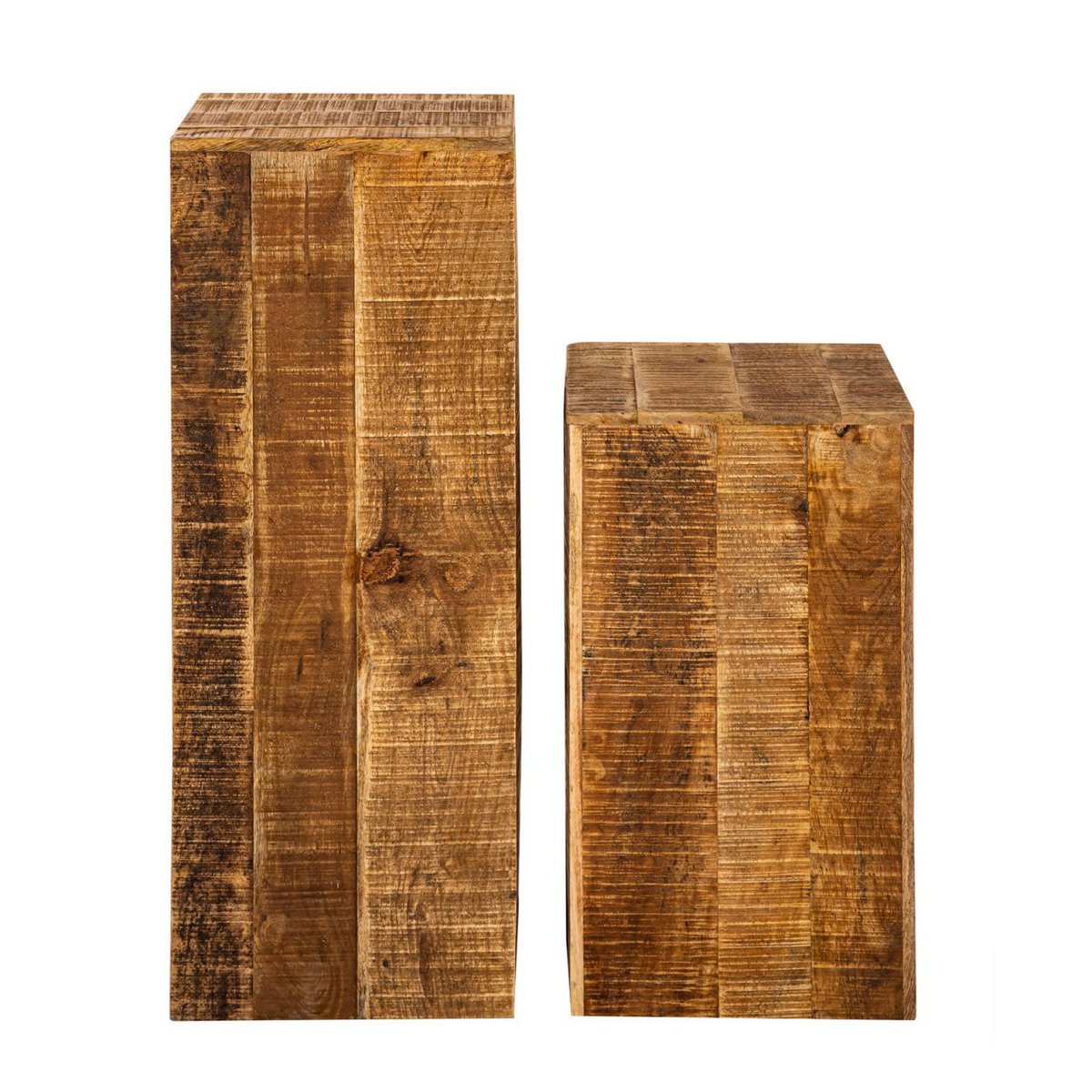 Bloemzuil mangohout 50 of 73cm hoog