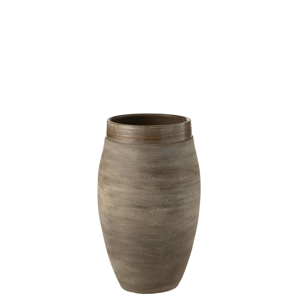 J-Line vaas Gio - keramiek - bruin - small - 37 cm hoog