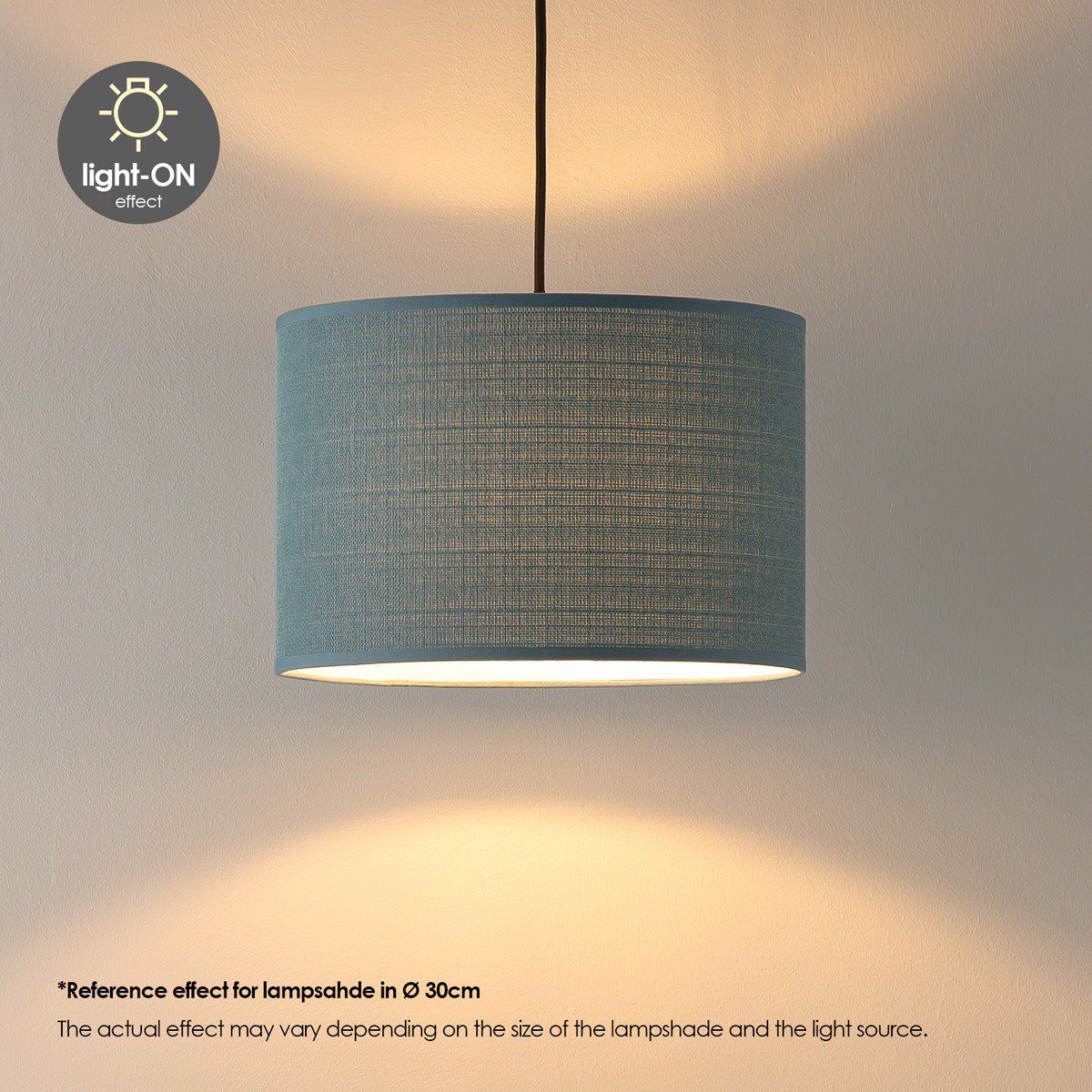 Hanglamp Canvas-Xxl Beam 3L - petrolblauw - 50cm
