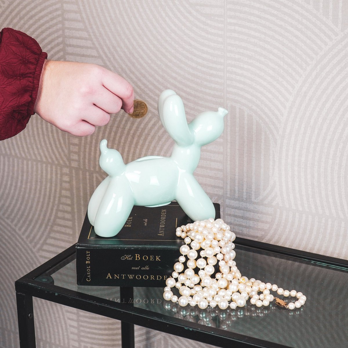 Spaarpot Ballon Hond Mintgroen