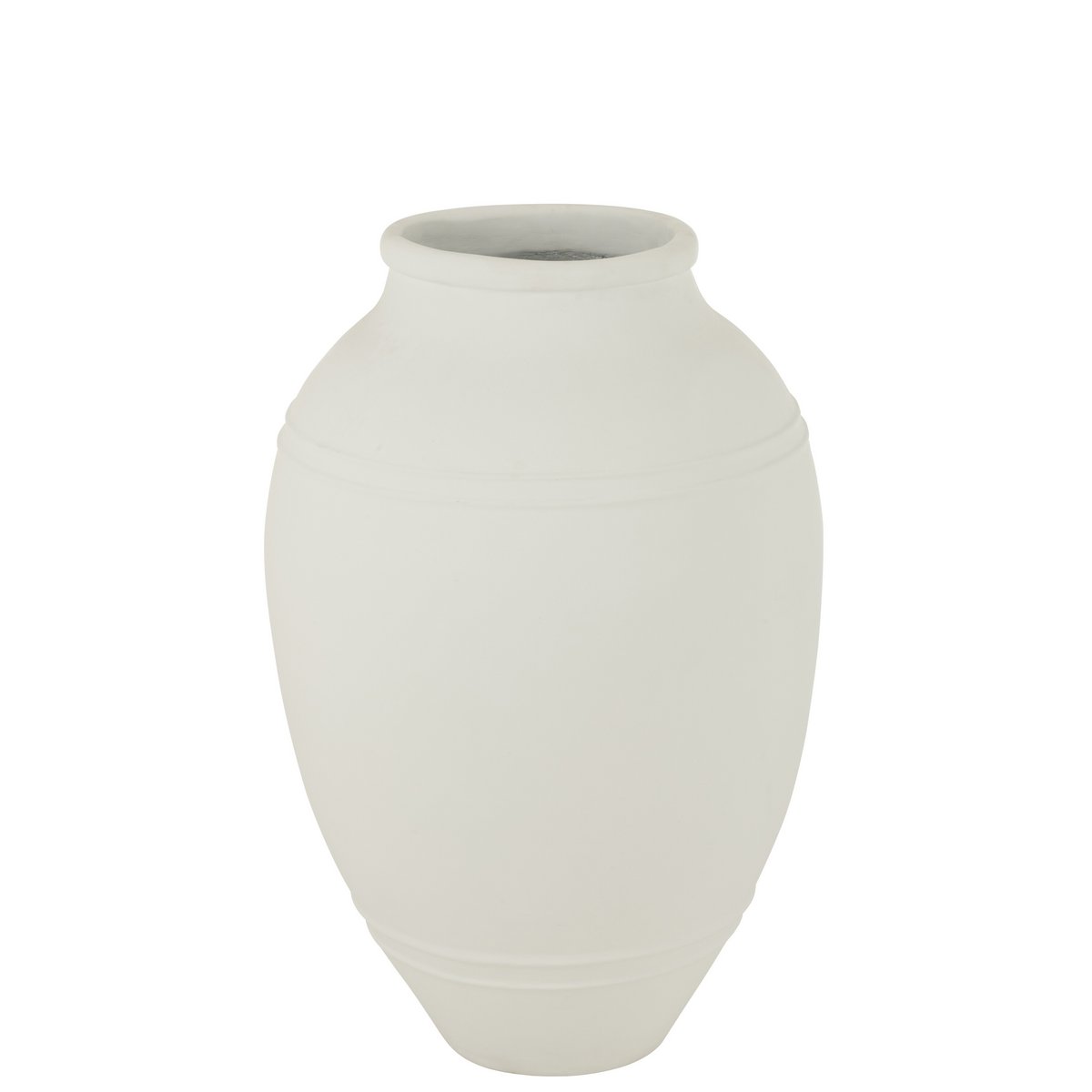 J-Line bloempot Modern Terracotta - keramiek - wit - 90 cm hoog