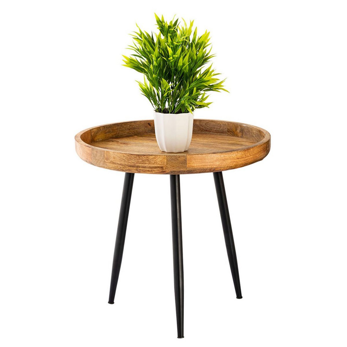 Bijzettafel rond Vancouver mangohout Ø40 of 50 cm