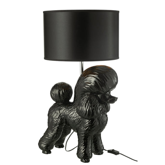 J-Line lamp Hond Poodle - polyresin - zwart