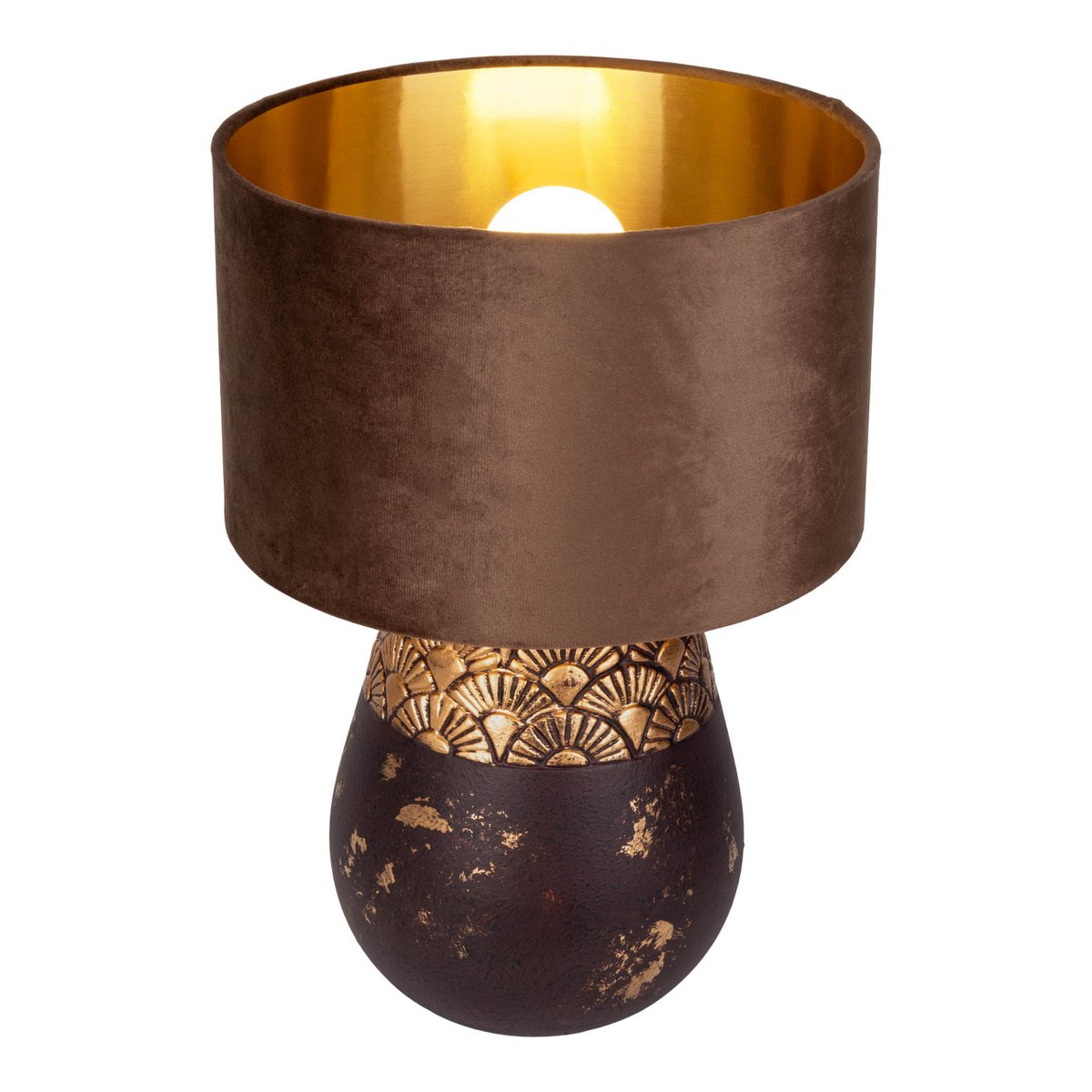 Tafellamp "Bronco" 39 cm hoog Donkerbruin