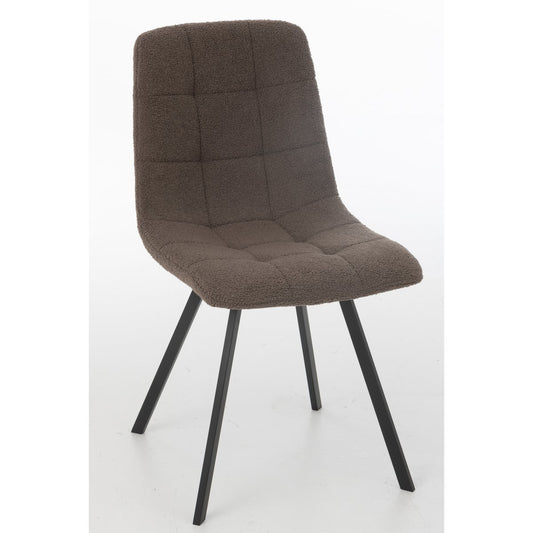 J-Line Eetstoel Clark Metaal/Polyester Bruin