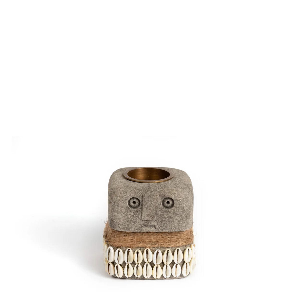 Sumba-serie steen kaarsenhouder 8cm hoog