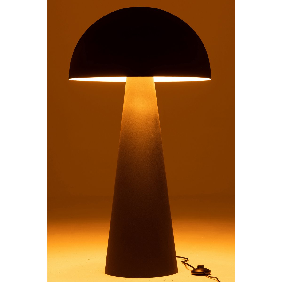 J-Line staanlamp Paddenstoel - metaal - zwart - extra large