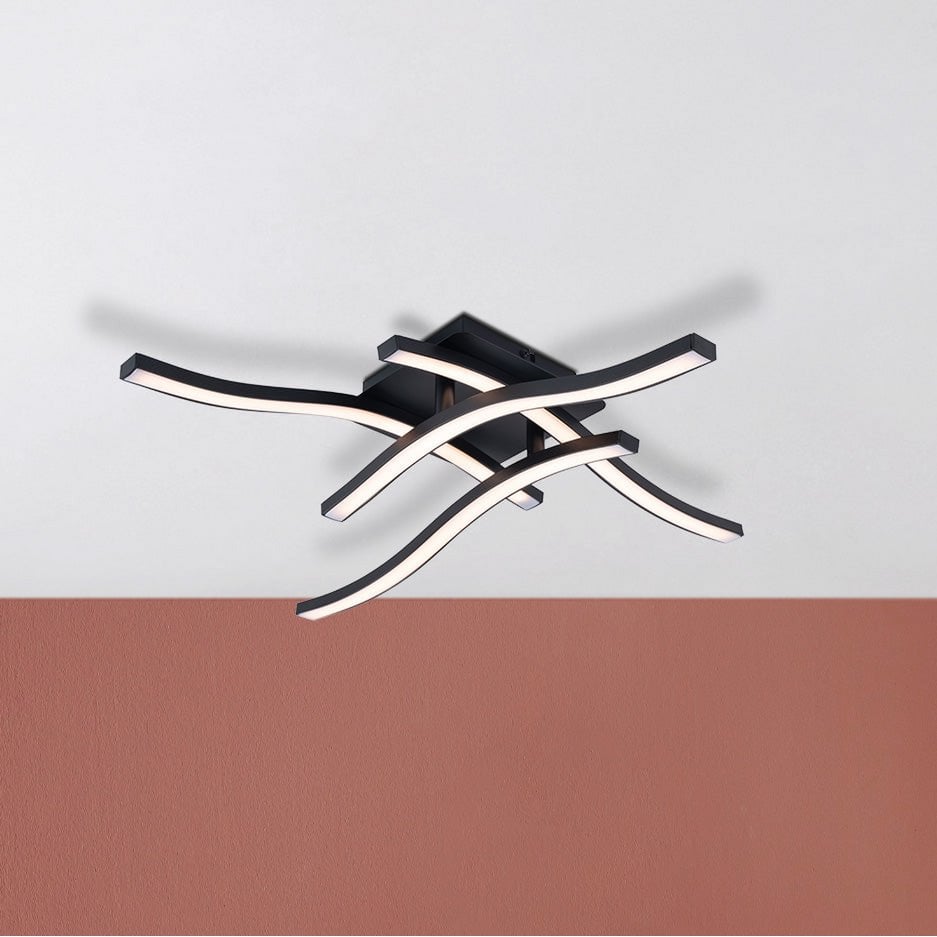 Wand/plafondlamp "Onda" LED lengte 45 x 45 cm