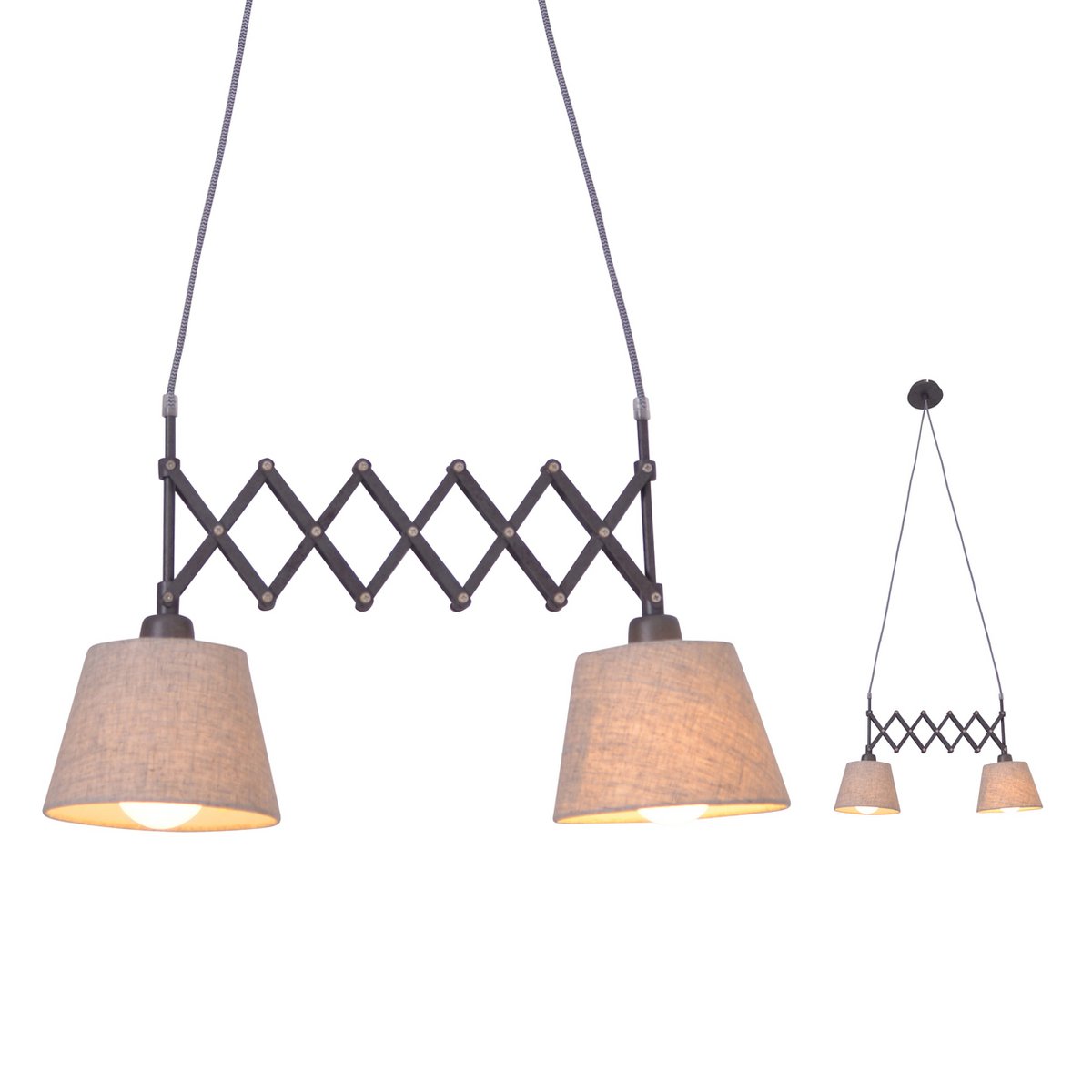 Hanglamp "Adrienne" uitrekbaar tot 57 cm