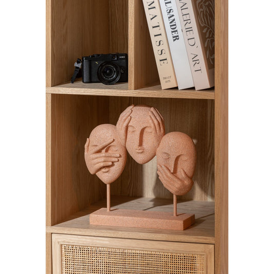 J-Line Gezicht Zien/Horen/Zwijgen Op Voet Resine Terra