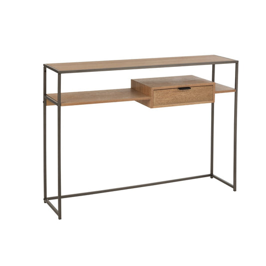 J-Line Console 1 Lade Hout/Metaal Naturel