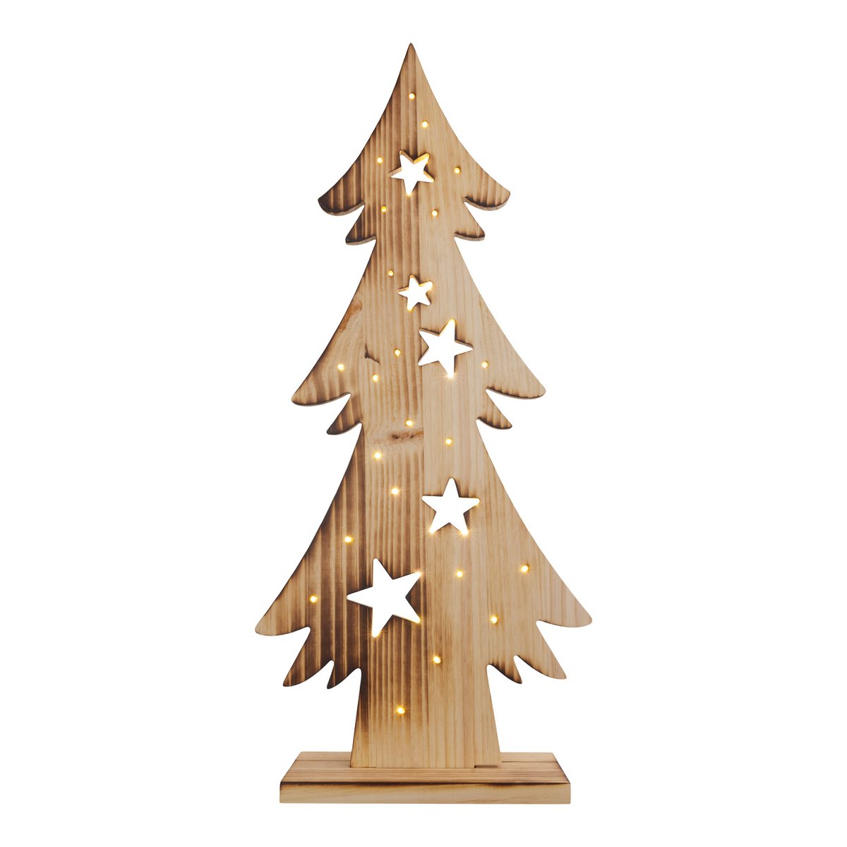 Houten Kerstboom Hoogte 80cm met LED