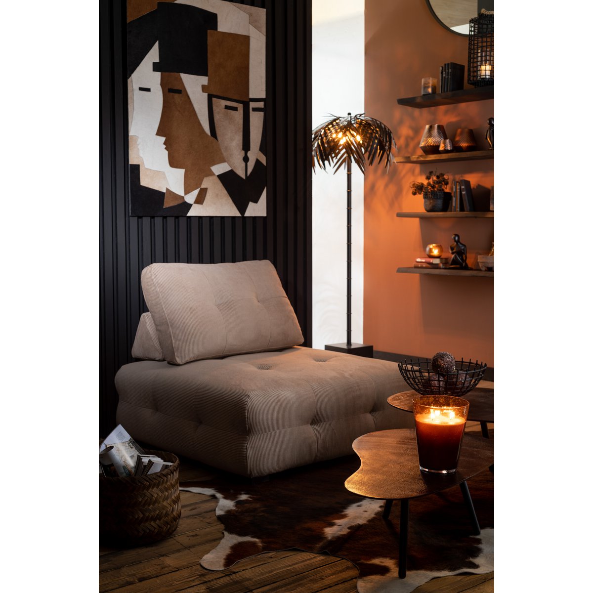 J-Line salontafel Druppel - metaal - zwart - small