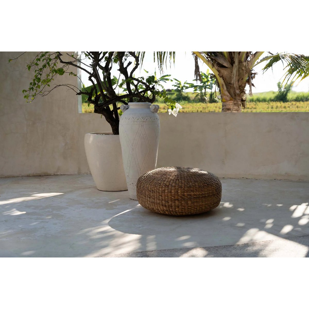 Hyacint Poef - Naturel - M