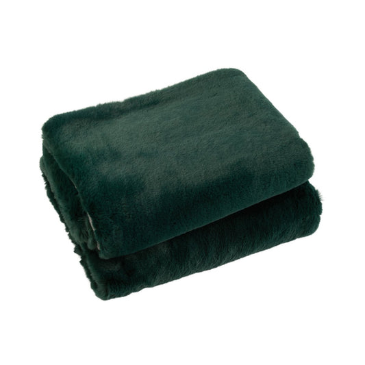 J-Line Plaid Cutie - Polyester – 180x130 cm – Donkergroen