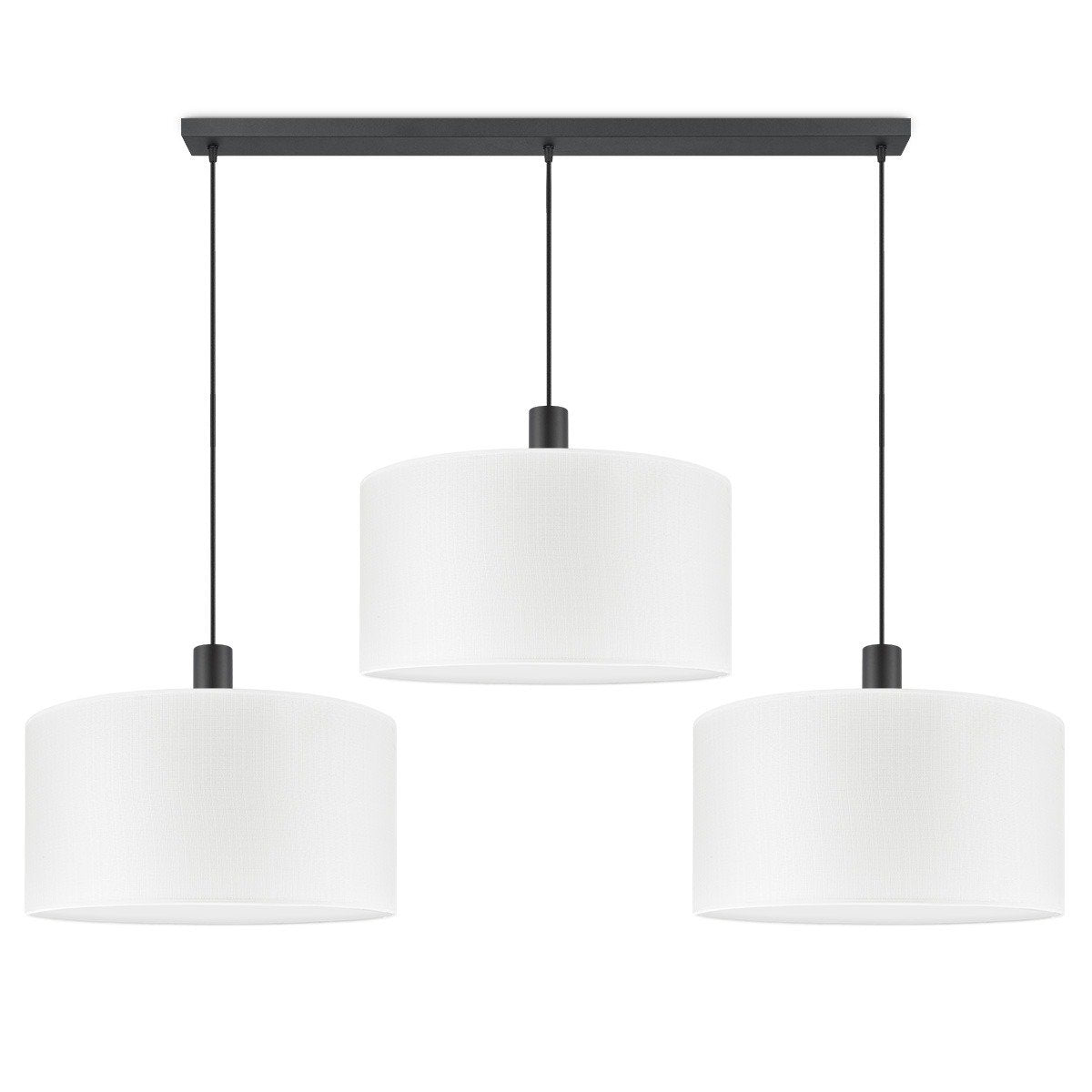 Hanglamp Canvas-Xxl Beam 3L - Wit - 50cm