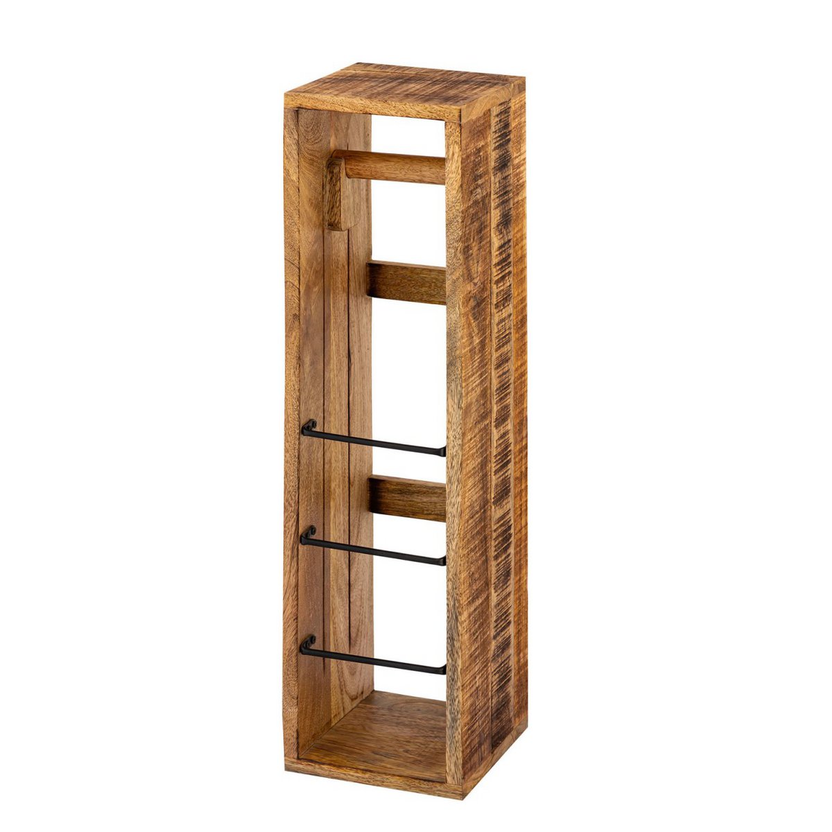 Toiletpapierhouder mangohout 17x17 H 65 cm