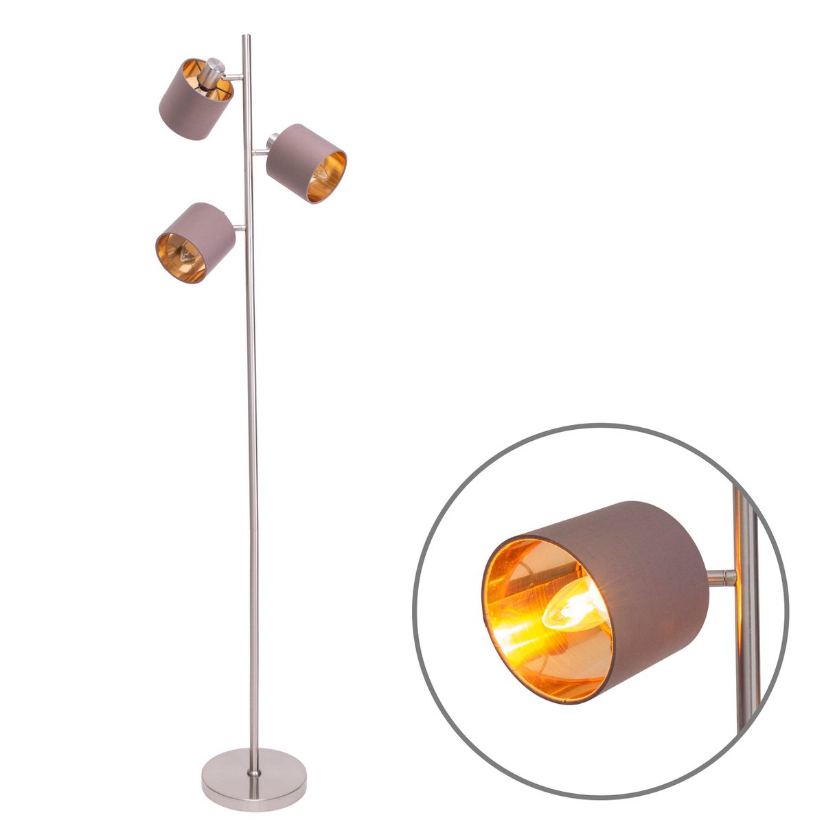 Staande lamp "Maron" hoogte 153 cm