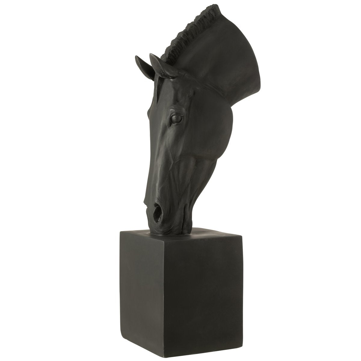J-Line Paard Op Voet Magnesiumoxide Zwart Large