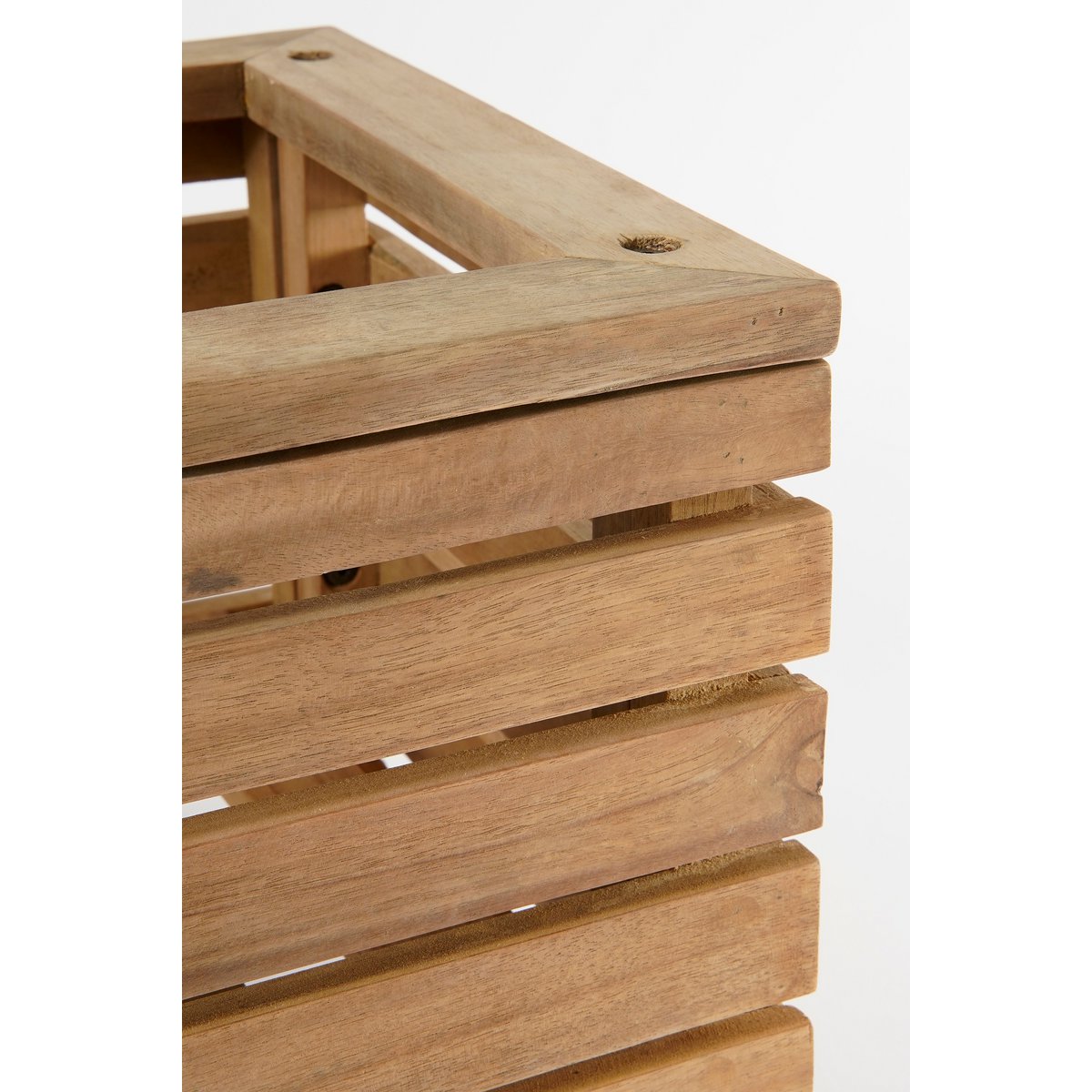 Plantenbak Glenwood op Wielen - L60 x B35 x H30 cm - Acaciahout - Bruin