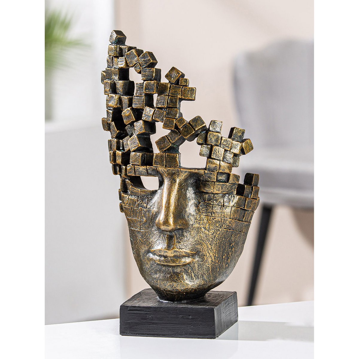 Sculptuur Gezicht Mannenmasker H.30 cm