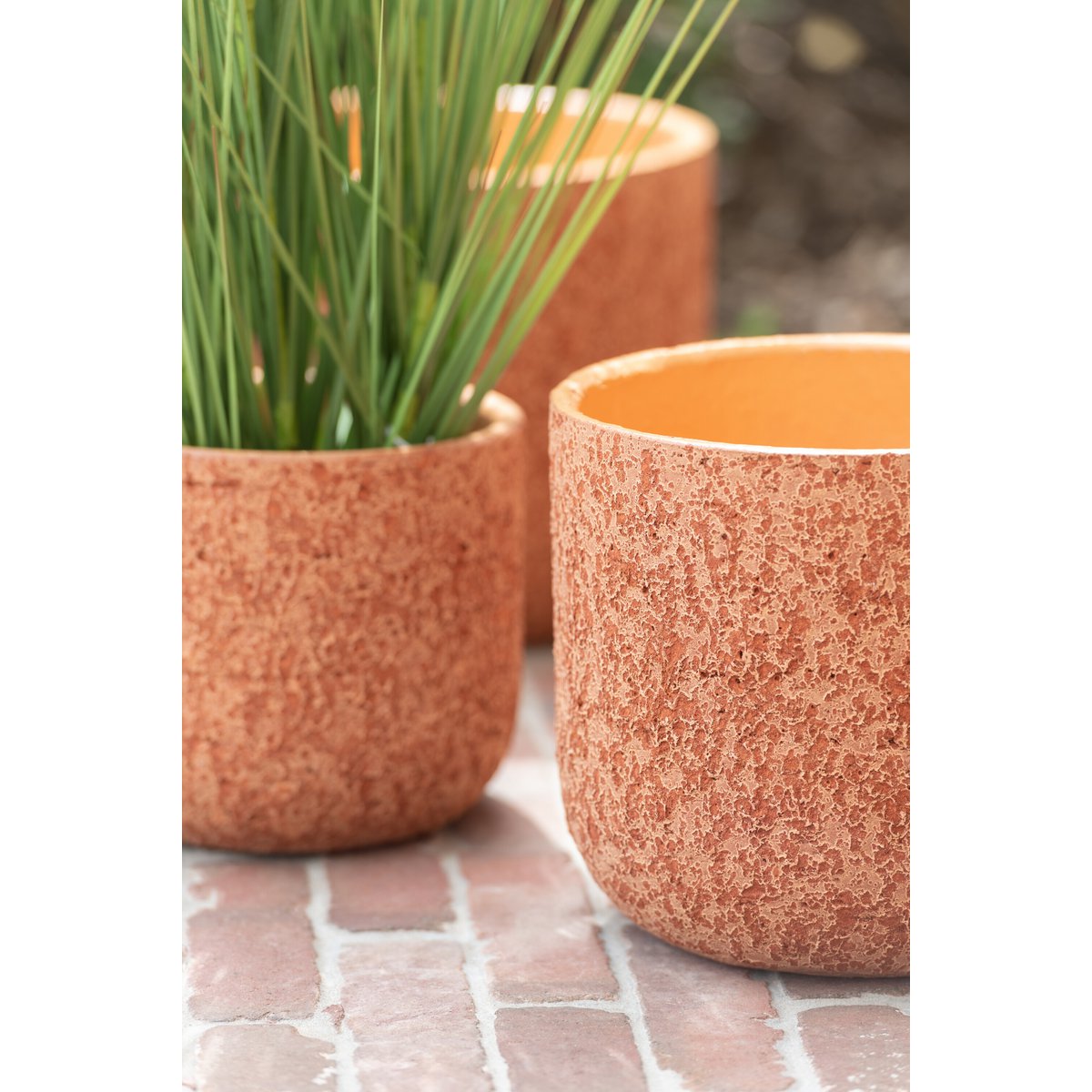 J-Line bloempot Ruw - keramiek - terracotta - medium - Ø 18.5 cm