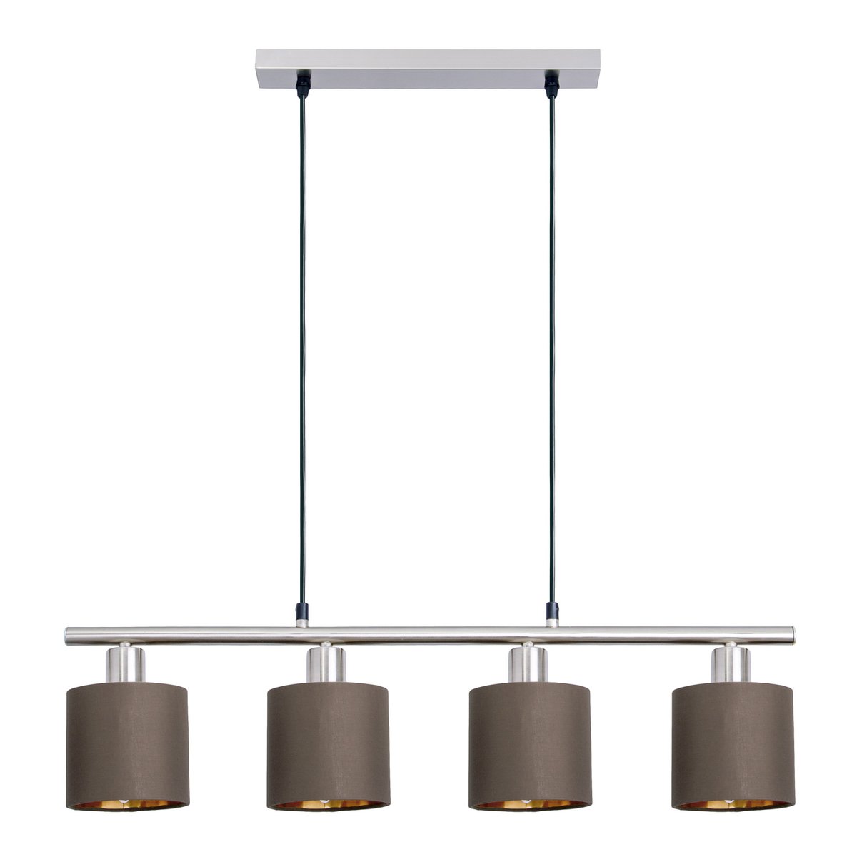 Hanglamp "Maron" 4 spots lengte 71,5 cm Bruin