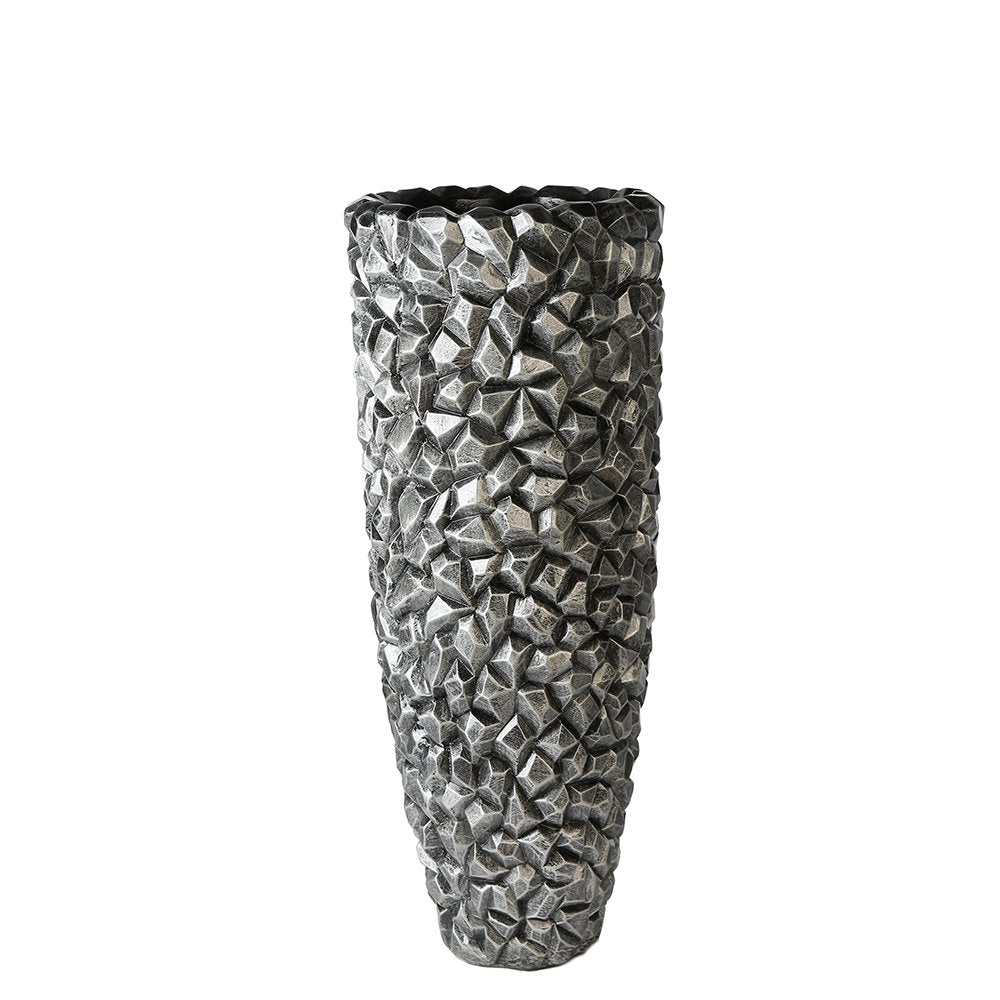 Bloempot "Gravity" grafiet H.90cm
