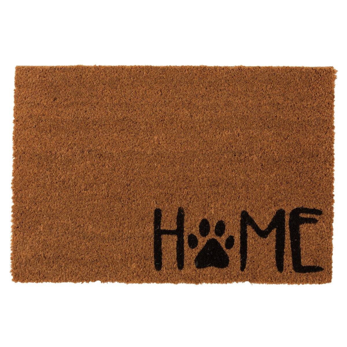 J-Line Home deurmat - kokosvezel - naturel/ zwart