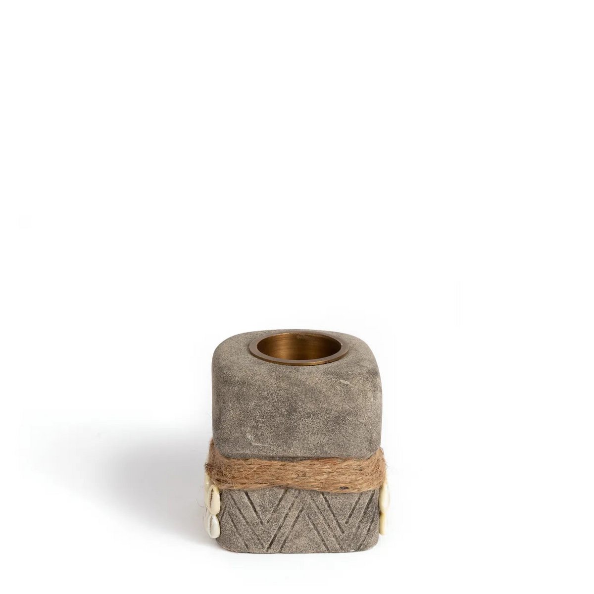 Sumba-serie steen kaarsenhouder 8cm hoog