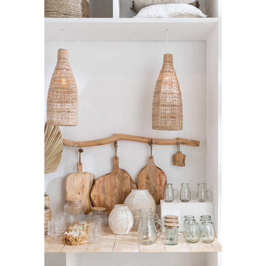 J-Line vaas Rond Steengoed - keramiek - beige - small - Ø 17.5 cm