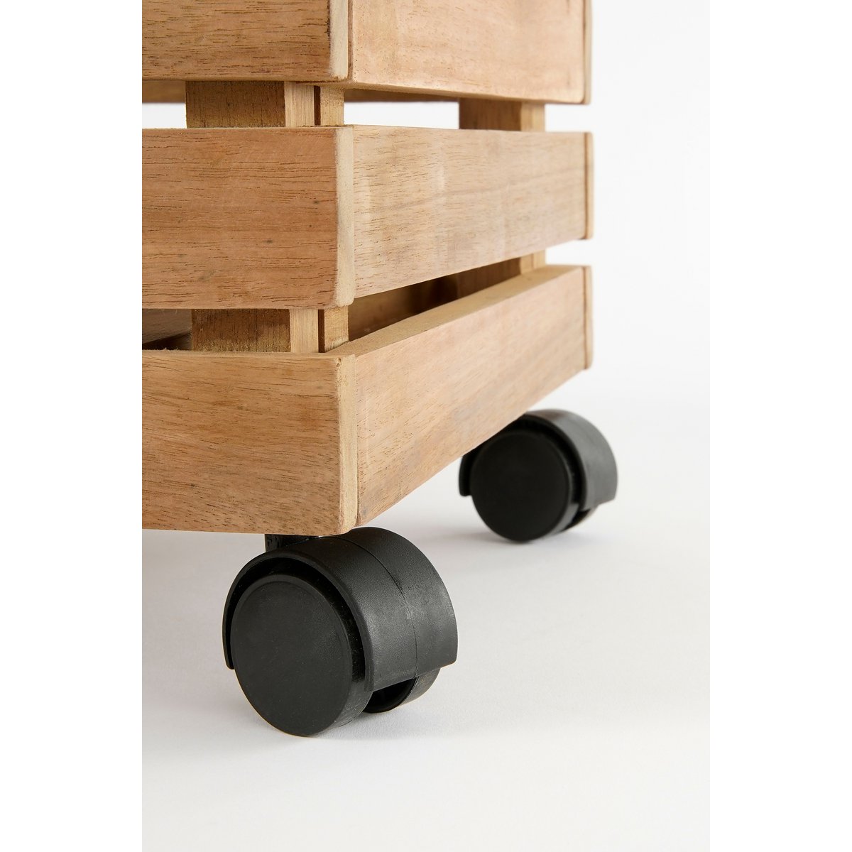 Plantenbak Glenwood op Wielen - L60 x B35 x H30 cm - Acaciahout - Bruin