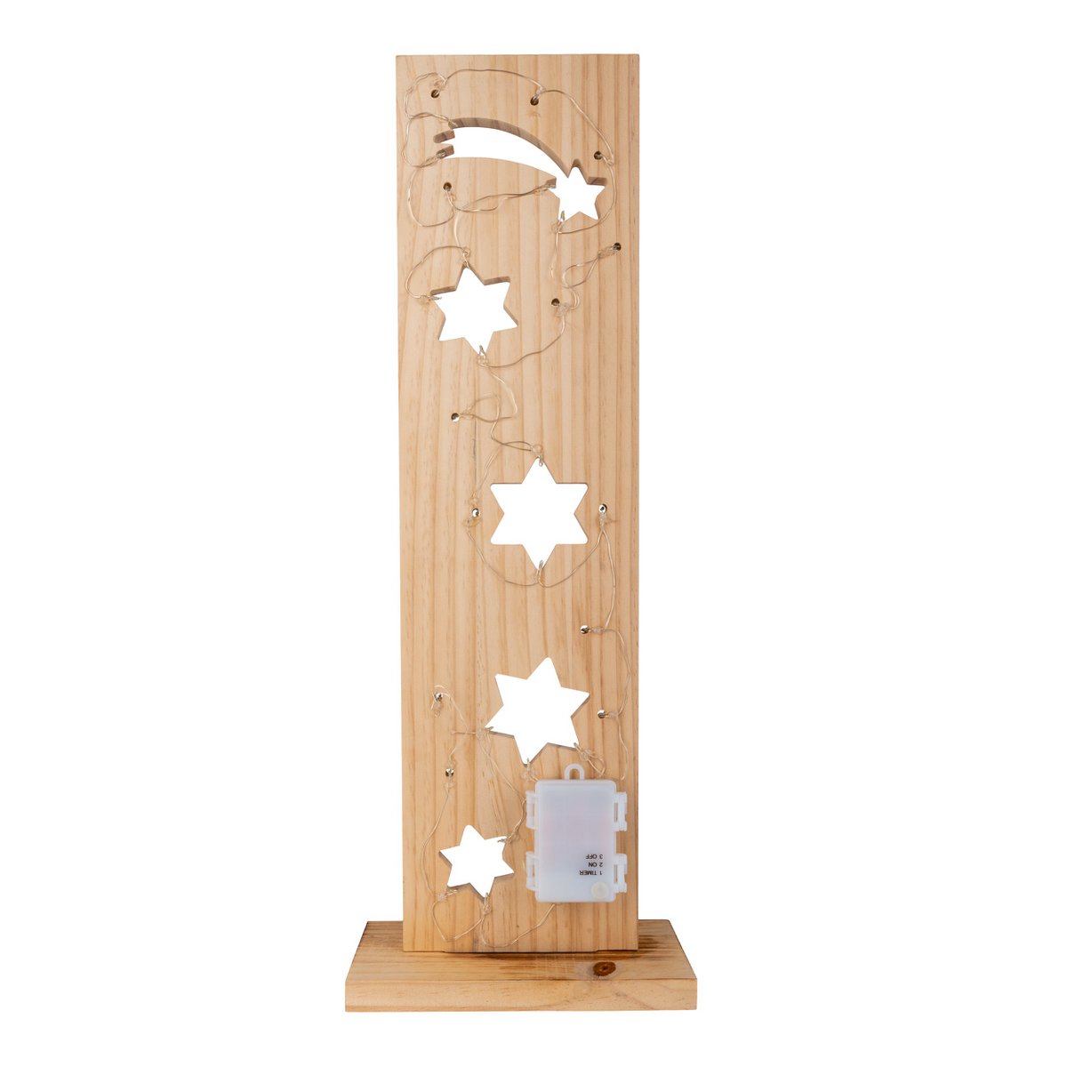 Houten Bord "Stars" Hoogte 60cm met LED