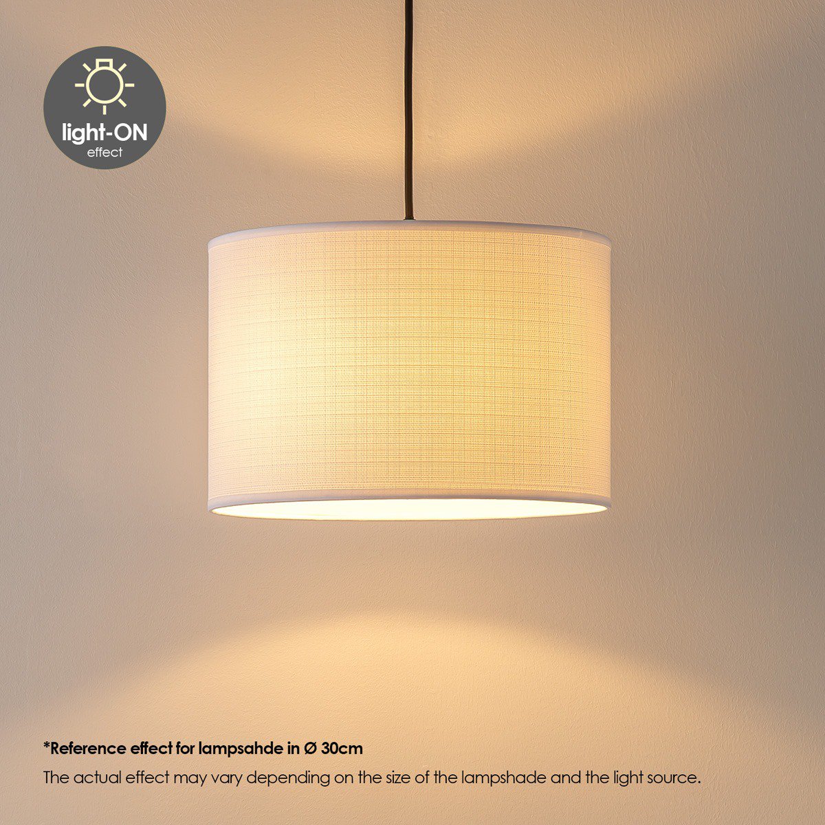 Hanglamp Canvas-Xxl Beam 3L - Wit - 50cm
