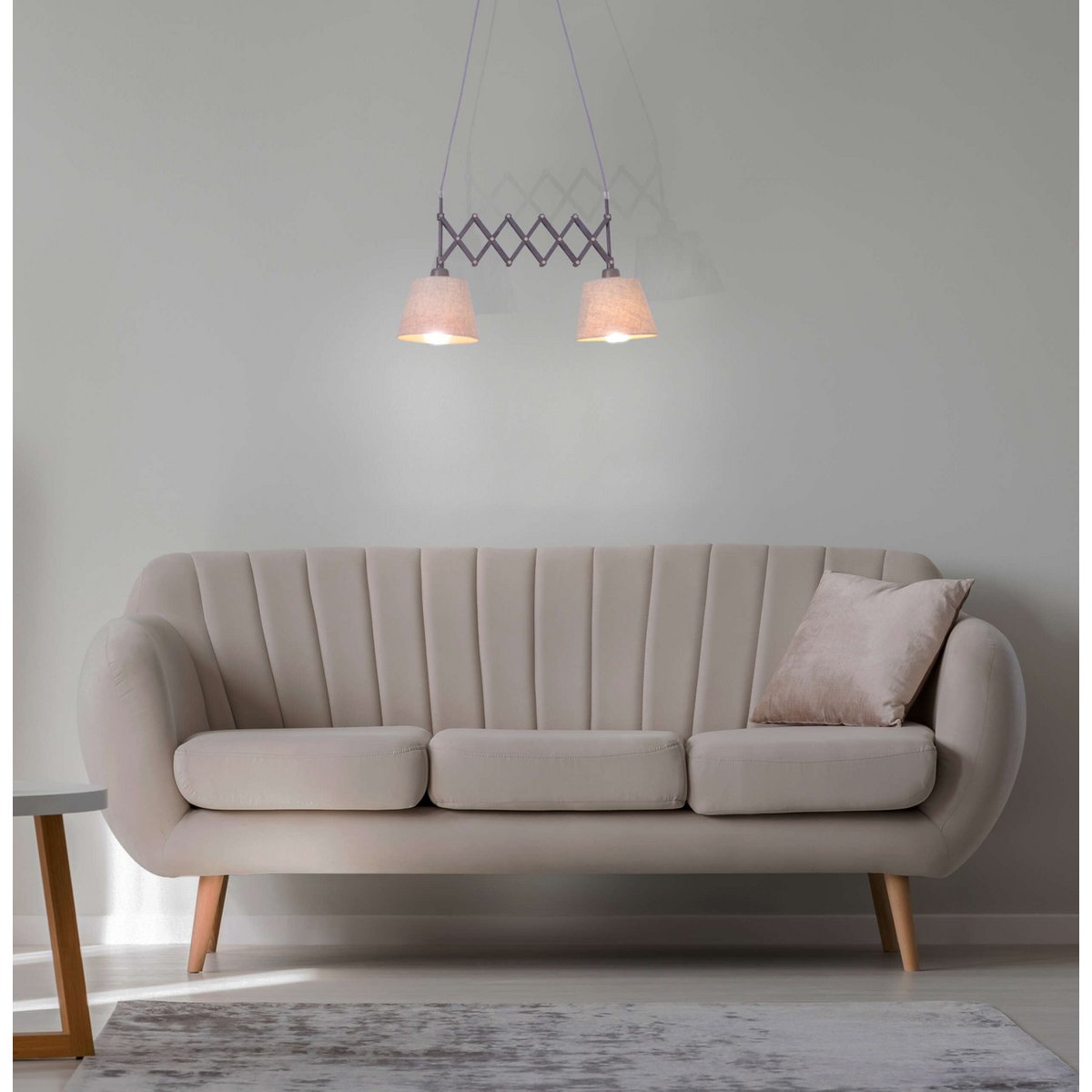 Hanglamp "Adrienne" uitrekbaar tot 57 cm