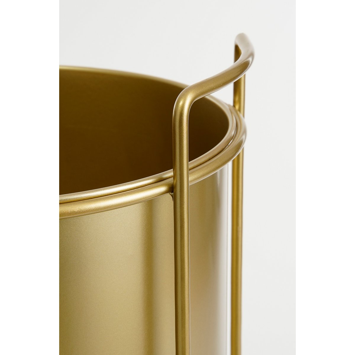 Bloempot op Standaard Favani - Set van 3 - H80 x Ø28cm - Goud