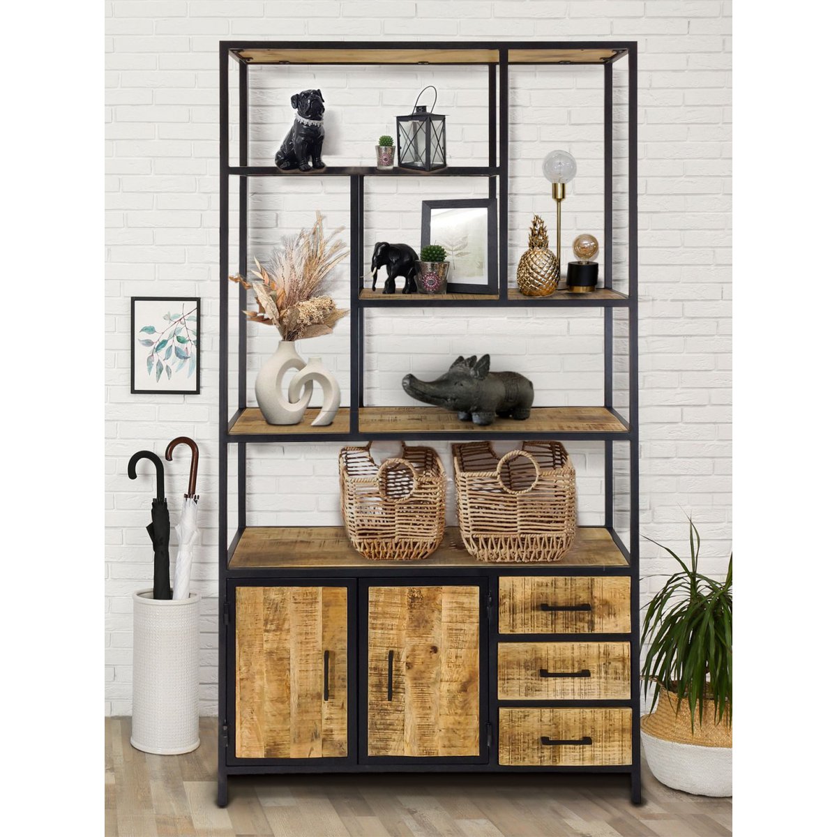 Wandkast Liverpool 98x190x36cm