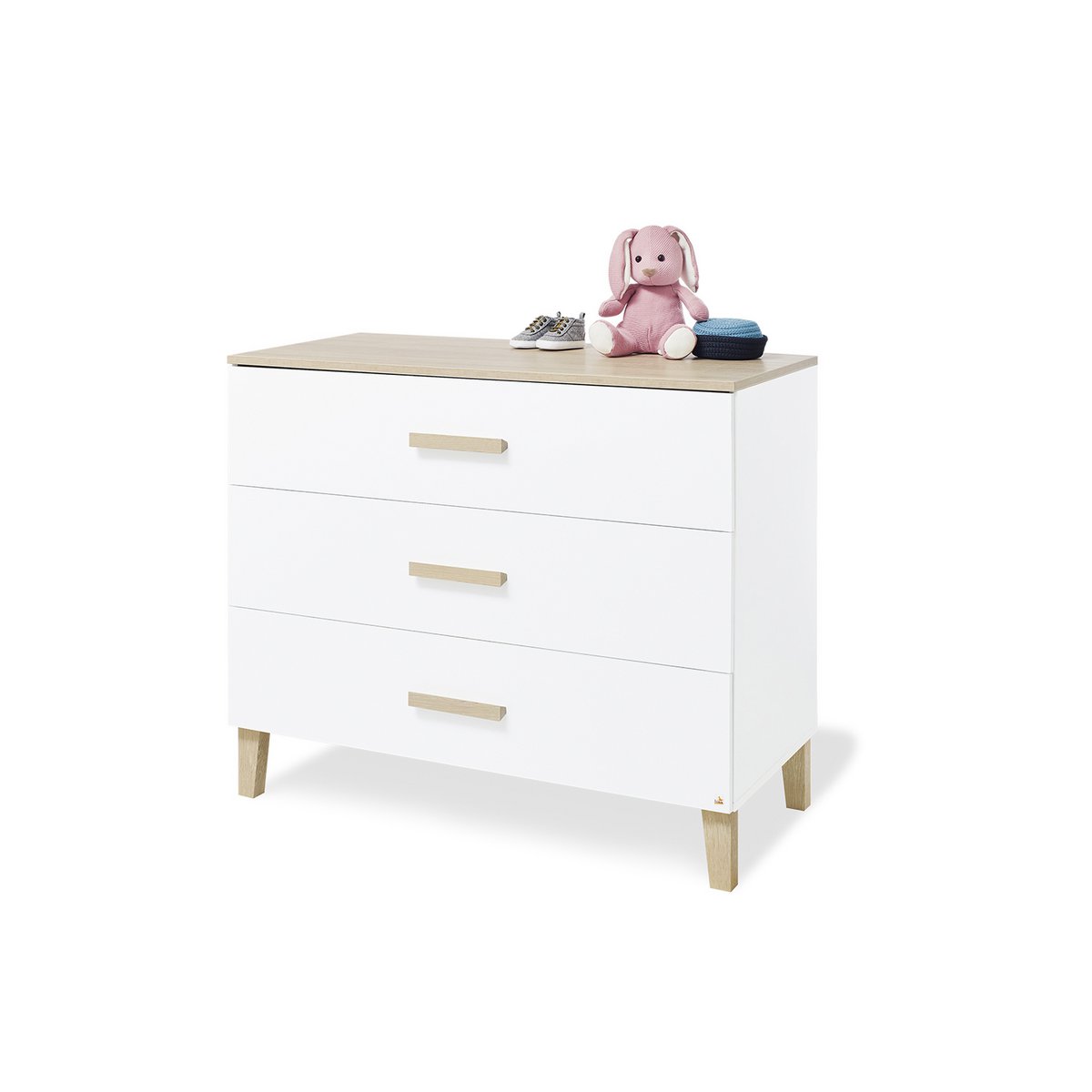 Set 'Lumi' breed groot 3 delen: ledikant, brede commode, grote kledingkast