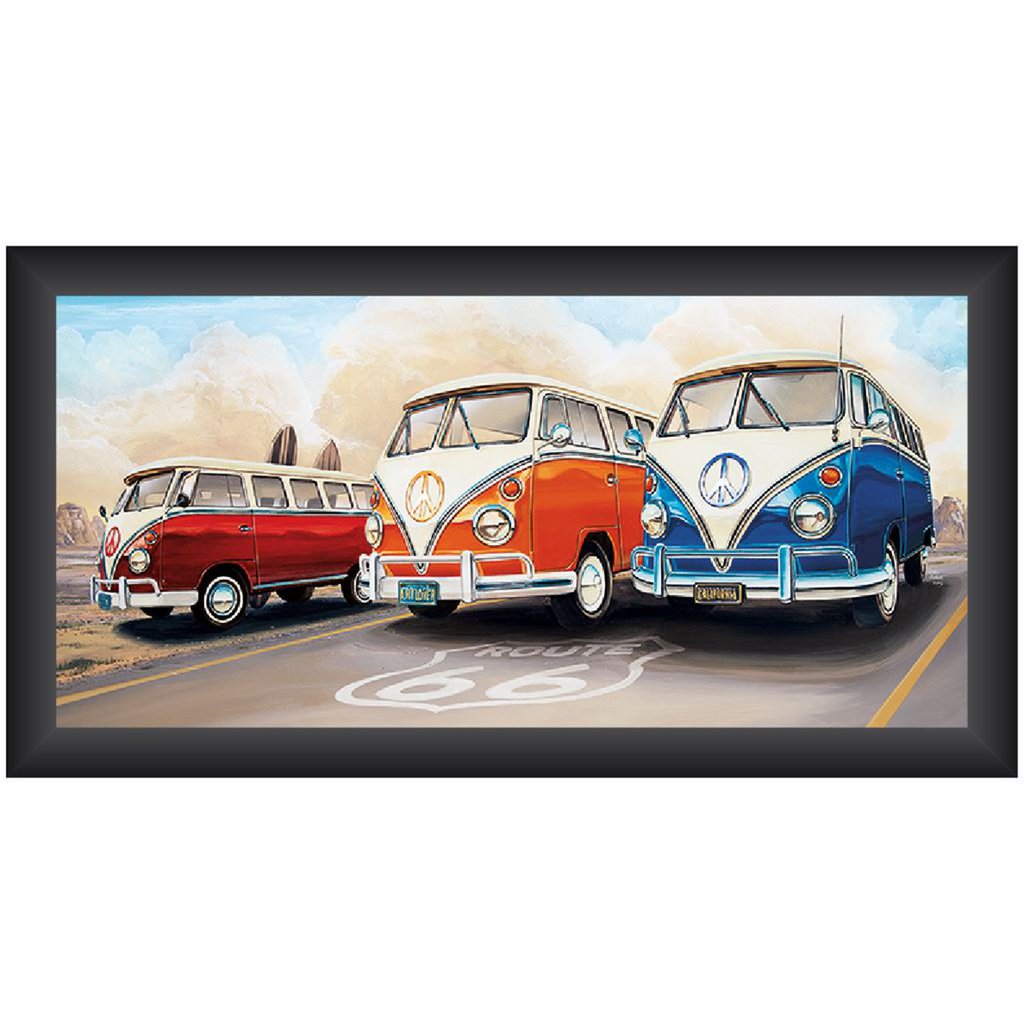 Schilderij VW Route 66 40x80cm