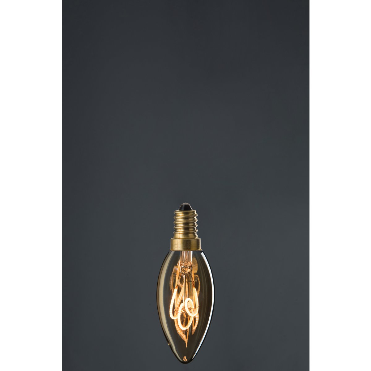 J-Line LED-lamp Amber c35 3 Loops e14 - glas - transparant